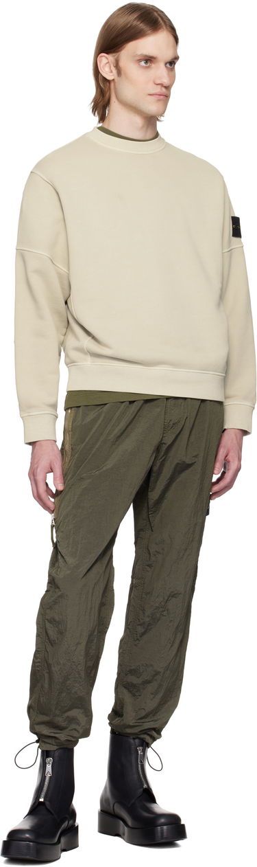 Villapaita Stone Island Stone Island Diagonal Fleece Old Effect Sweatshirt Beige | K1S15 6100032 S0045, 4