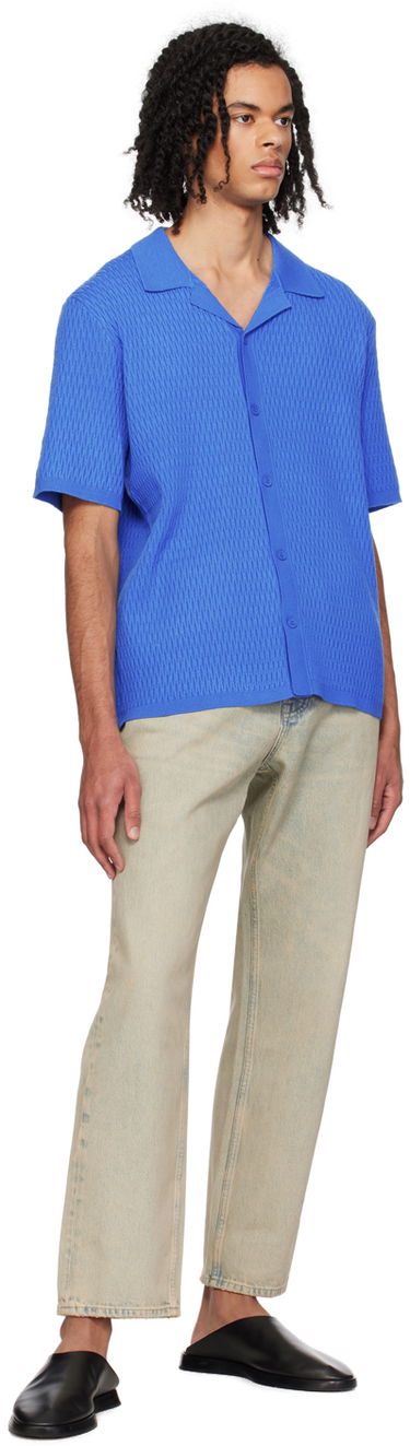 Paita Samsoe Samsoe Samsøe Samsøe Sagabin Knitted Polo Shirt Sininen | M24100013, 3