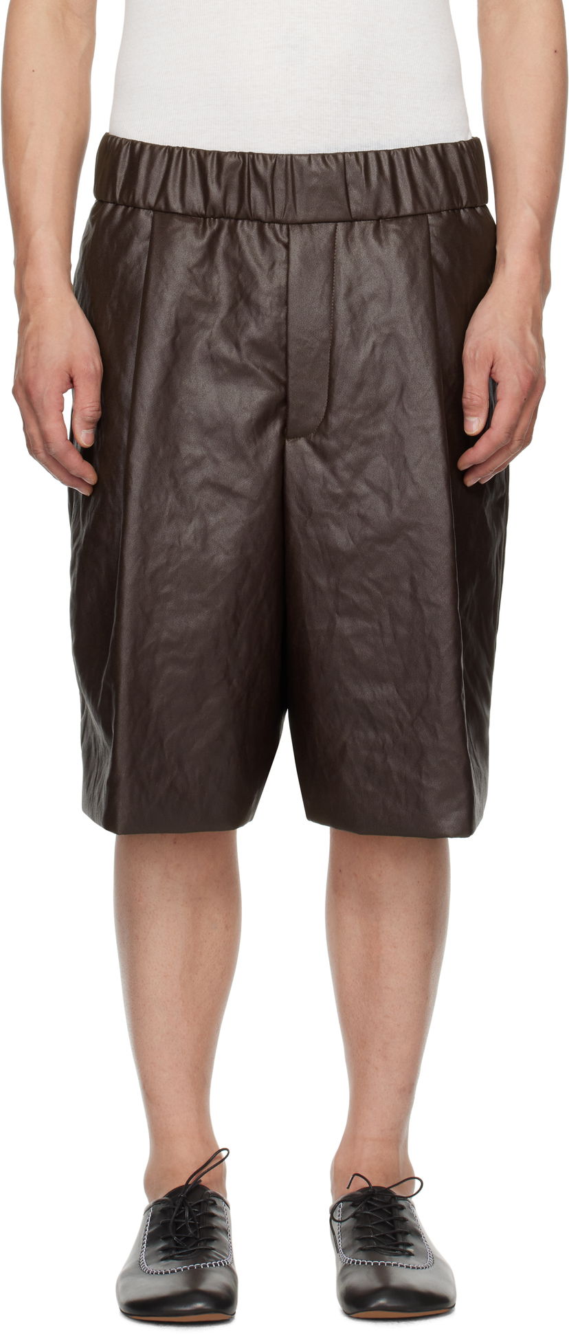 Shortsit Dries Van Noten Dries Van Noten Pleated Shorts Ruskea | 251-020952-1502