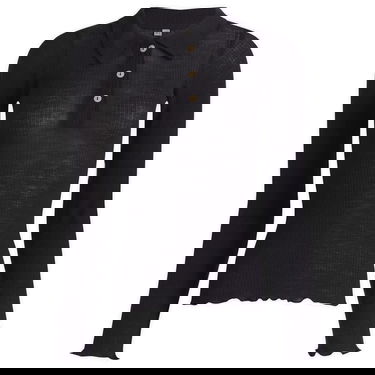 Poolopaita Baserange Long Sleeve Wool Polo Top, Size X-Small Tummansininen | TTDLS-WR-WI25, 0