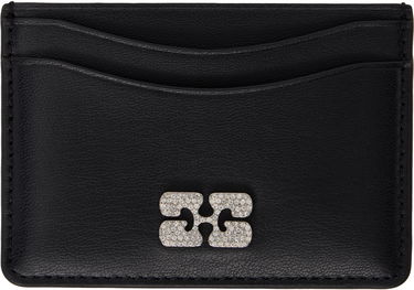 Lompakko GANNI GANNI Bou Leather Card Holder Musta | A6392, 0
