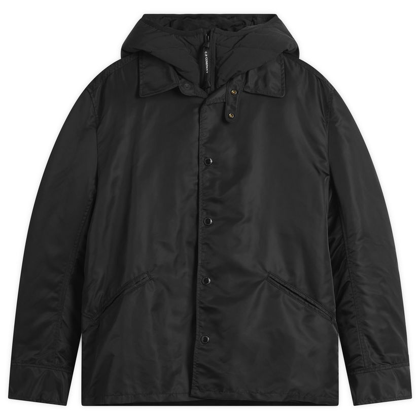 Takki Junya Watanabe Junya Watanabe x C.P. Company Nylon Twill Hooded Goggle Jacket Musta | WP-J915-100-1