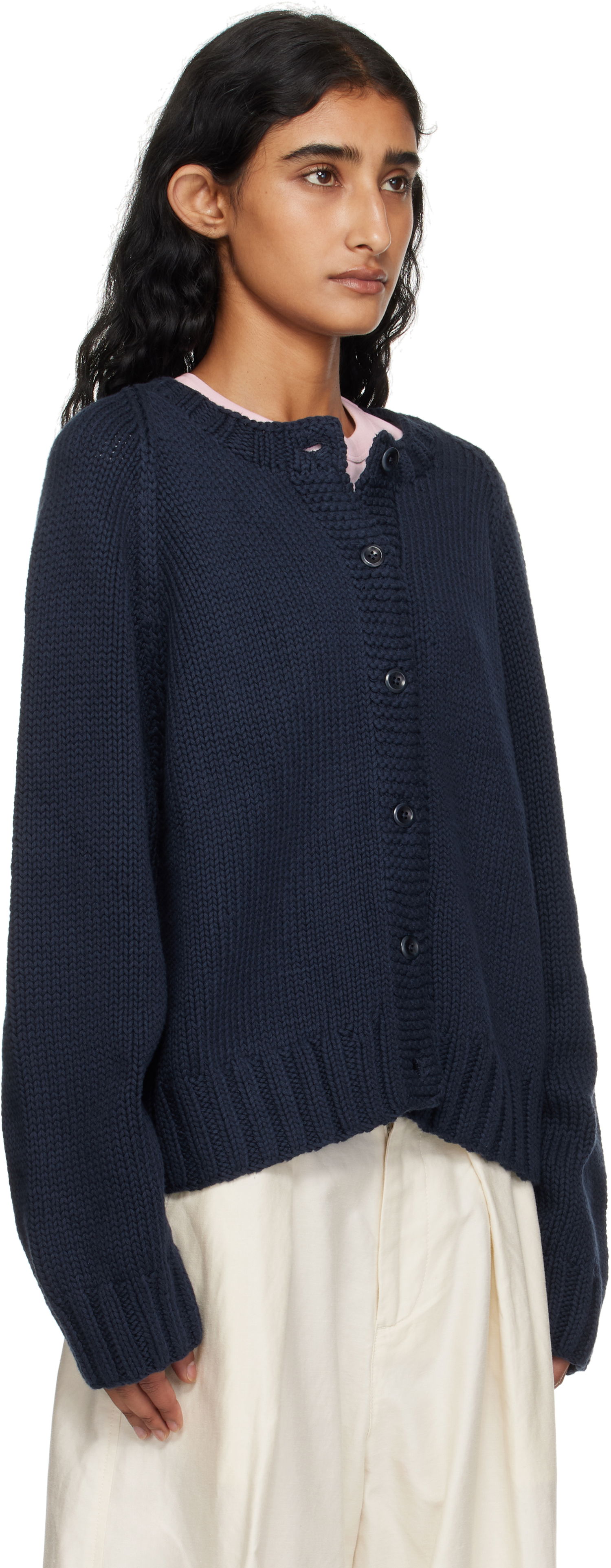 Villapaita YMC YMC Atomic Cardigan Tummansininen | Q8YMF, 1