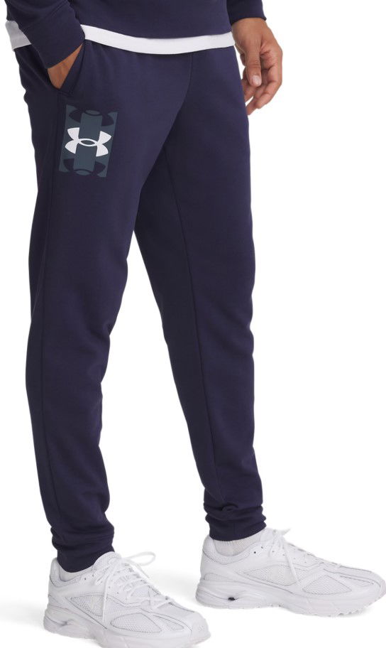 Verryttelyhousut Under Armour Under Armour Rival Terry Logo Joggers Tummansininen | 1390144-410