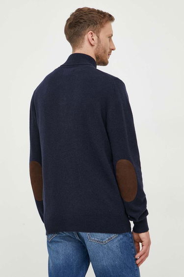 Villapaita Barbour Wool Button-Up Cardigan Tummansininen | MKN0731, 2