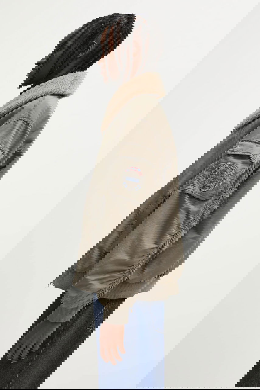 Bomber-takki Napapijri Napapijri A-Nemes Bomber Jacket Harmaa | NP0A891XN1T1, 1