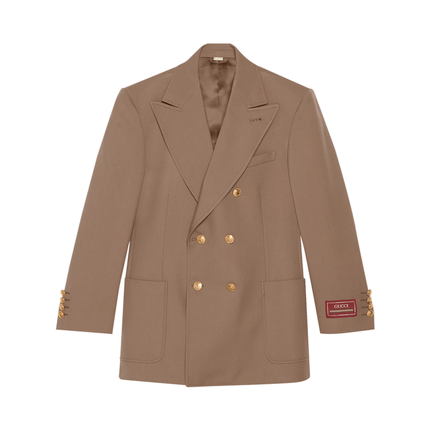 Takit Gucci Wool Double Breasted Coat Beige | 685870 Z568J 2052, 0