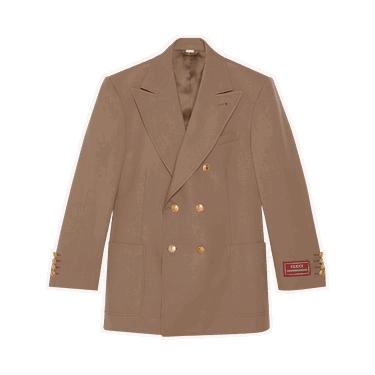 Takit Gucci Wool Double Breasted Coat Beige | 685870 Z568J 2052, 0