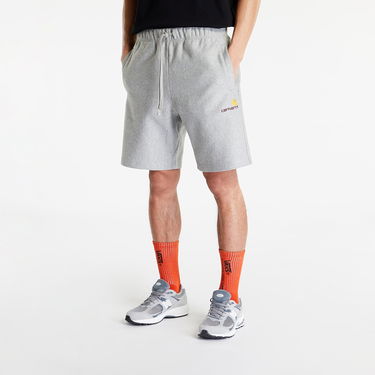 Shortsit Carhartt WIP American Script Sweat Short Grey Heather Harmaa | I031685.V6XX, 0