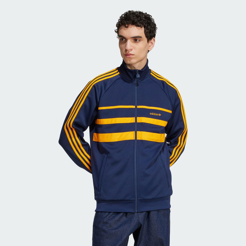 Verryttelypuku adidas Performance The First Track Jacket Tummansininen | KA0466