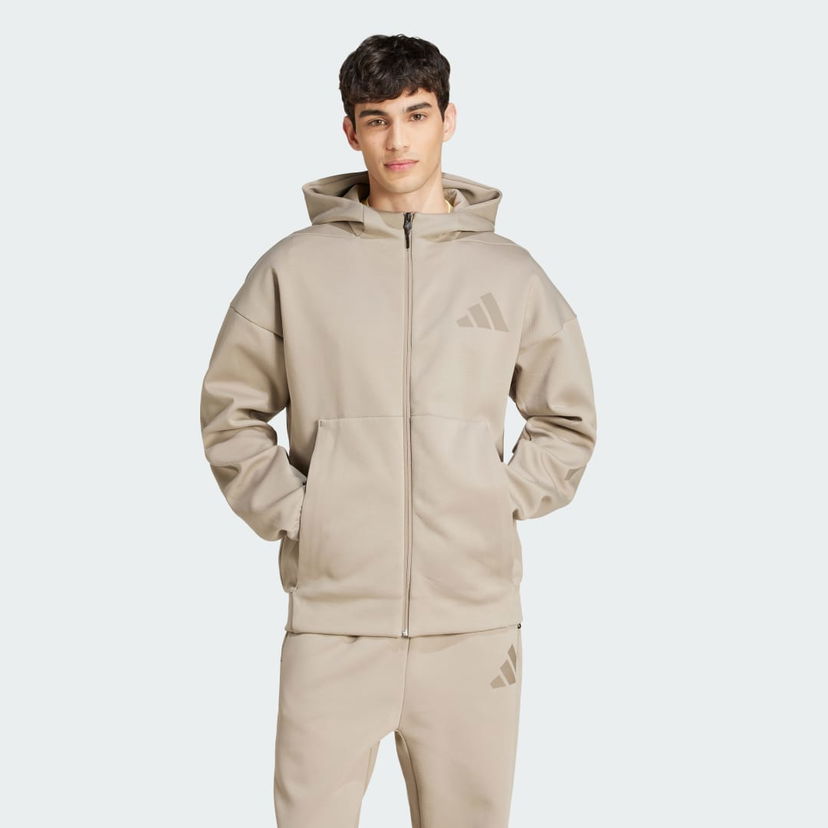 Huppari adidas Performance Z.N.E. Full-Zip Hoodie Beige | JC5495