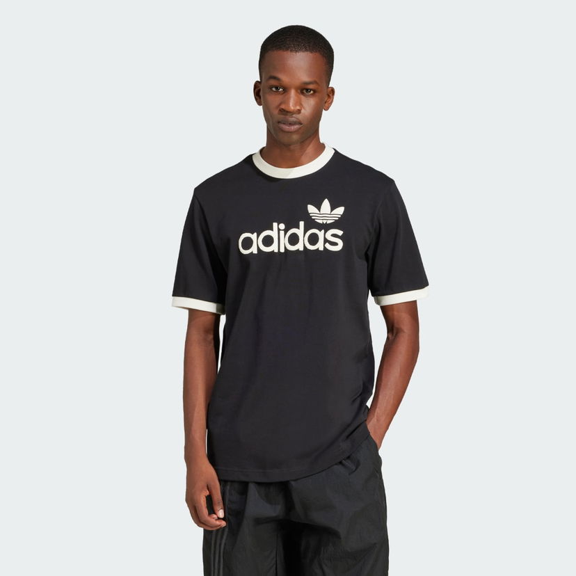 T-paita adidas Performance Simple T-Shirt Black Cotton Blend Ringer Musta | JC8372