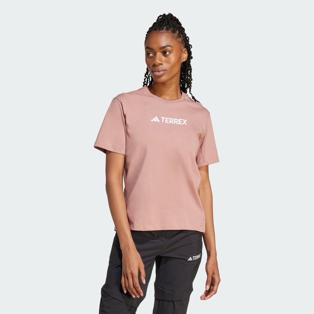 T-paita adidas Performance Terrex Classic Logo T-Shirt Vaaleanpunainen | JF9135, 0