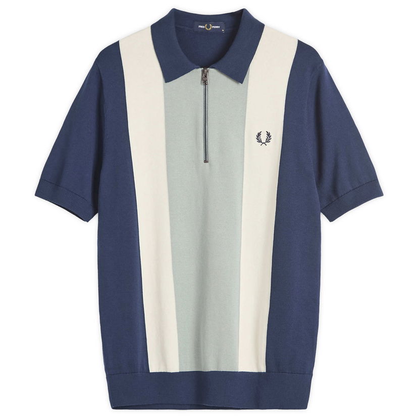Poolopaita Fred Perry Fred Perry Men's Zip Neck Knit Shirt Sininen | K9728-Y90