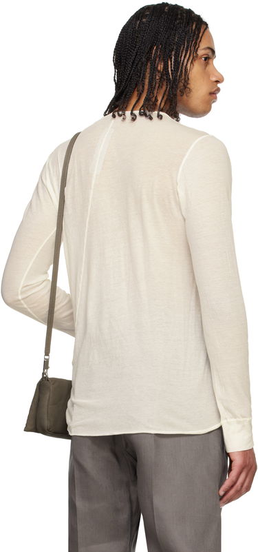 T-paita Rick Owens Rick Owens Hollywood Basic Long Sleeve T-Shirt Beige | RU01E5252 UC, 2