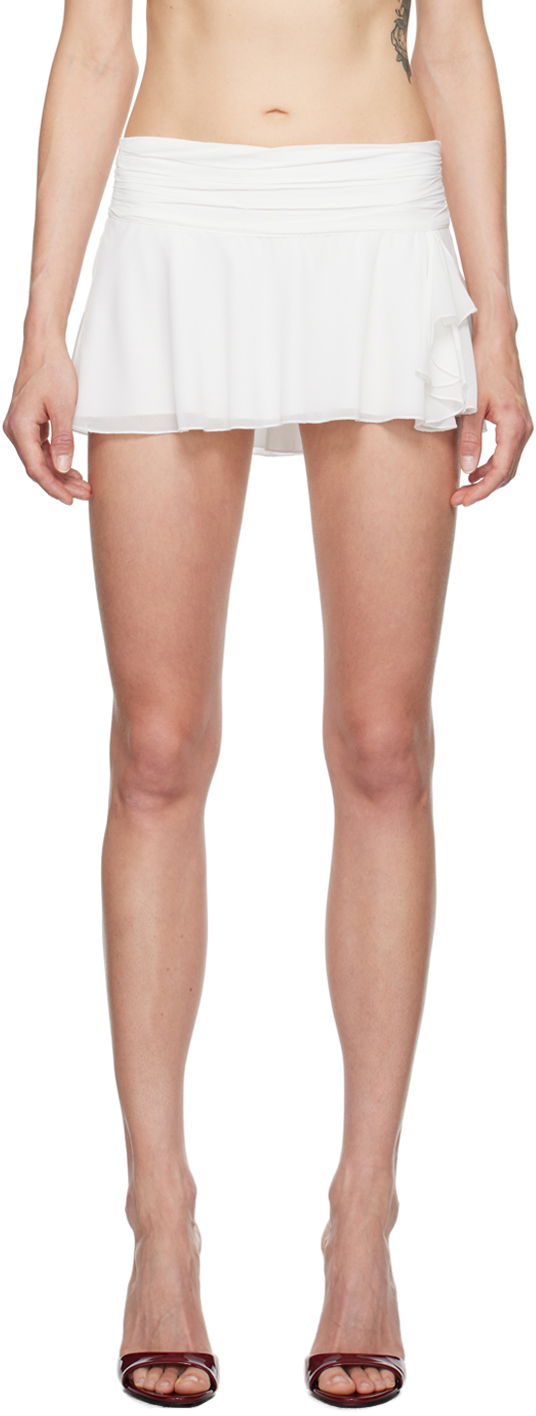 Hame GUIZIO Guizio Slit Mini Skirt Valkoinen | P24311W096