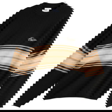 Villapaita Butter Goods Crest Knit Jumper, Size Large Musta | BG253301-BLK, 0