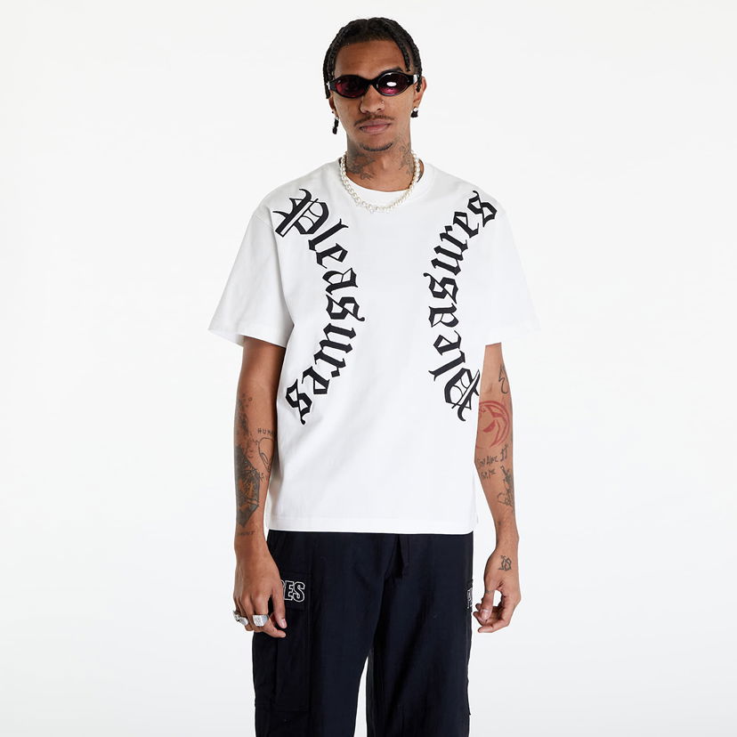 T-paita Pleasures Harness Heavyweight T-Shirt Valkoinen | P24SP010 WHITE