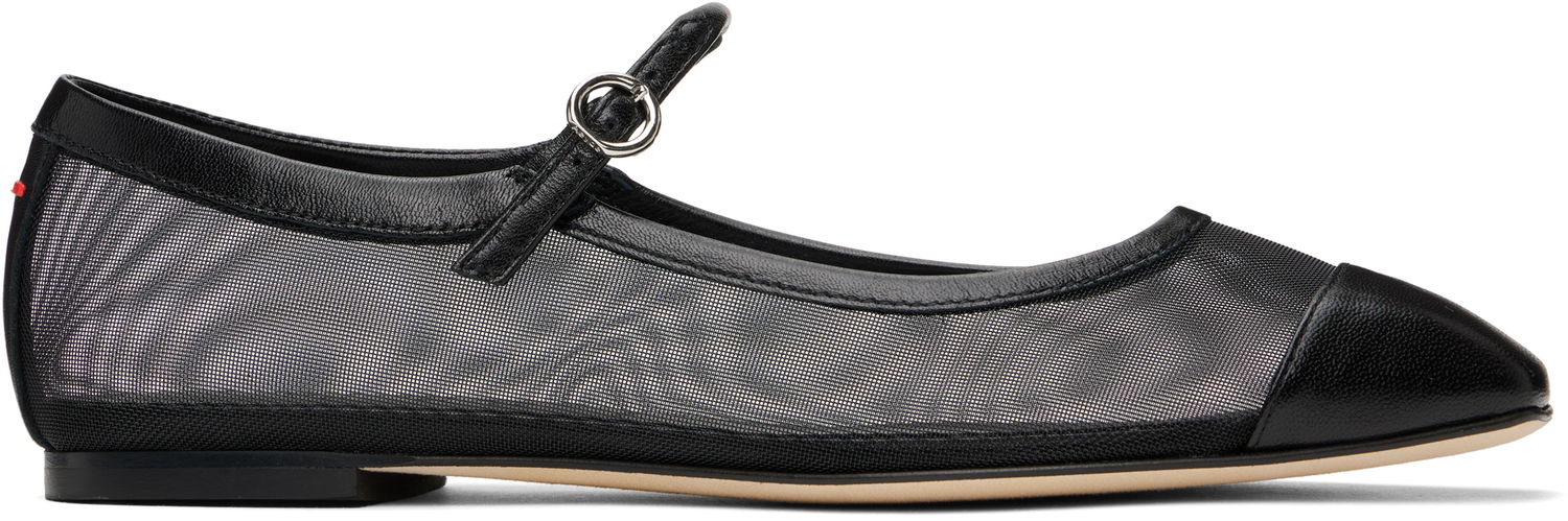 Vaatteet Aeyde Aeyde Uma Mesh Toe-Cap Ballerina Flats Musta | A11-FL-RKLS08FL181-SS25-800-007, 0