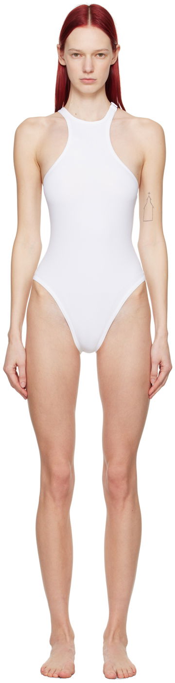 Uimapuvut The Attico Attico Hook-Eye Swimsuit Valkoinen | 243WBB04 PA63