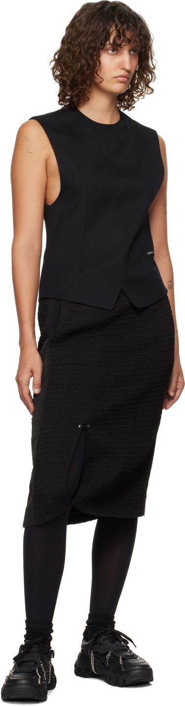 Hame ADER ERROR Ruga Product. 64 Black Midi Skirt Musta | BN01FWSK0203BK, 3