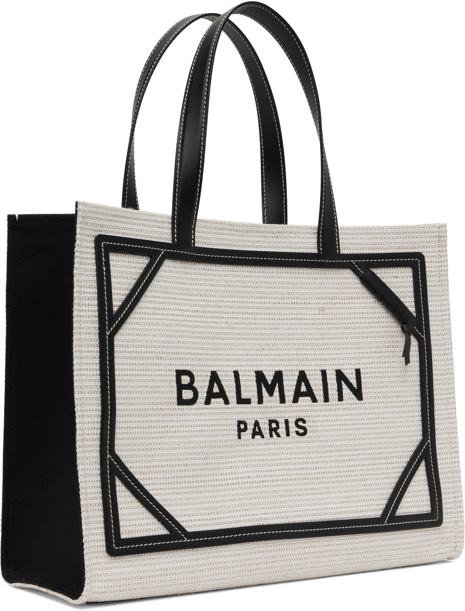 Kangaskassi Balmain Balmain B-Army Raffia Tote Beige | EN0FF901TCRB, 1