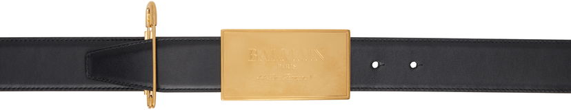 Vyöt Balmain Balmain Safety Pin Leather Belt Musta | EN1WJ167LSLX