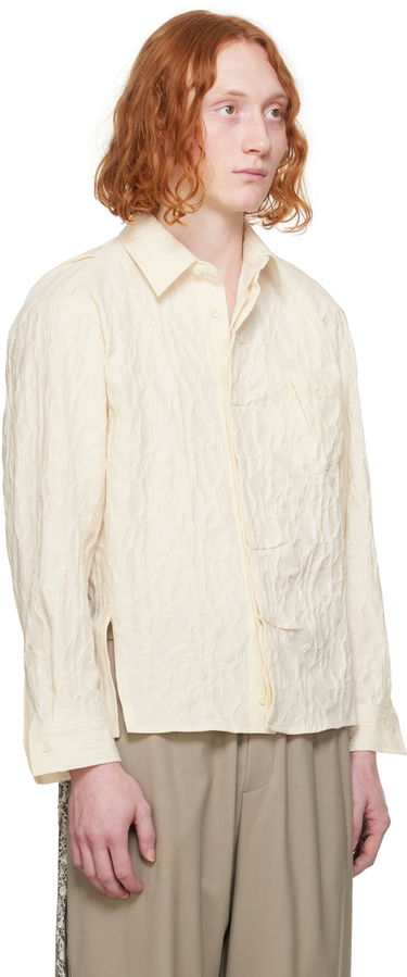 Paita ADER ERROR Textured Button-Up Shirt Beige | BN01SSSH0102IV, 1
