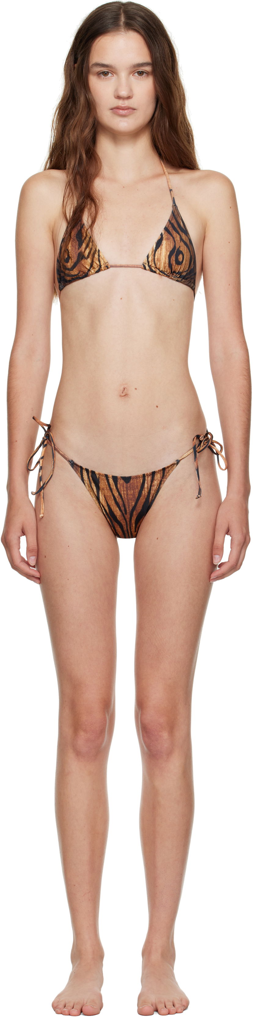 Uimapuvut Jean Paul Gaultier Jean Paul Gaultier 'The Wood' Print Bikini Ruskea | 25/03-W-BS031-J009P-0060