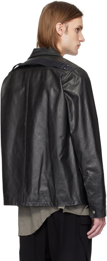 Takki Rick Owens Rick Owens Hollywood Brad Leather Jacket Musta | RU01E5764 LTP, 2