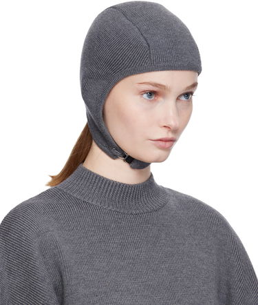 Lakit ja hatut Jean Paul Gaultier Jean Paul Gaultier 'The Garter Strap' Knitted Balaclava Harmaa | 25/04-U-AC033-K020-07, 1