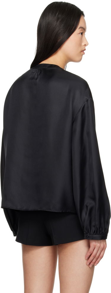 Paita Loulou de Saison Loulou de Saison Lea Satin Blouse Musta | LEA, 2