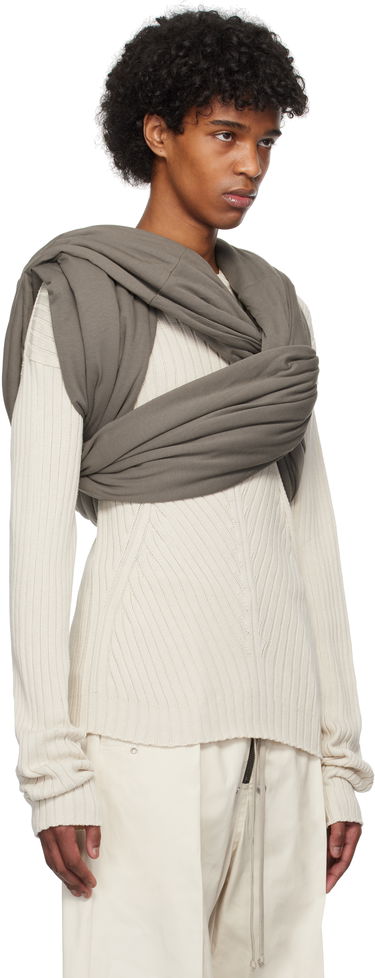 Tankkitoppi Rick Owens Rick Owens Hollywood Triple Donut Top Beige | RU01E5432 JA, 4