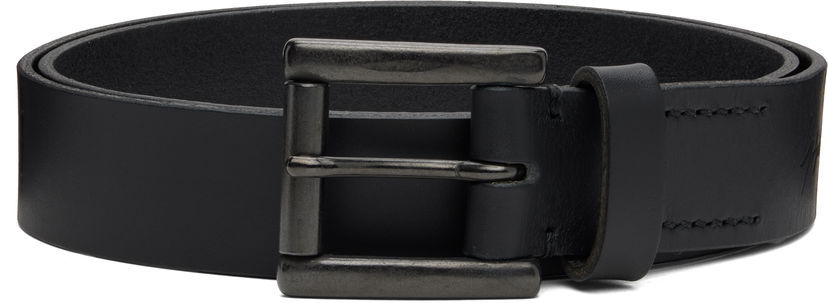 Vyöt Yohji Yamamoto YOHJI YAMAMOTO Soft Leather Plain Belt 30mm Musta | HL-F01-766