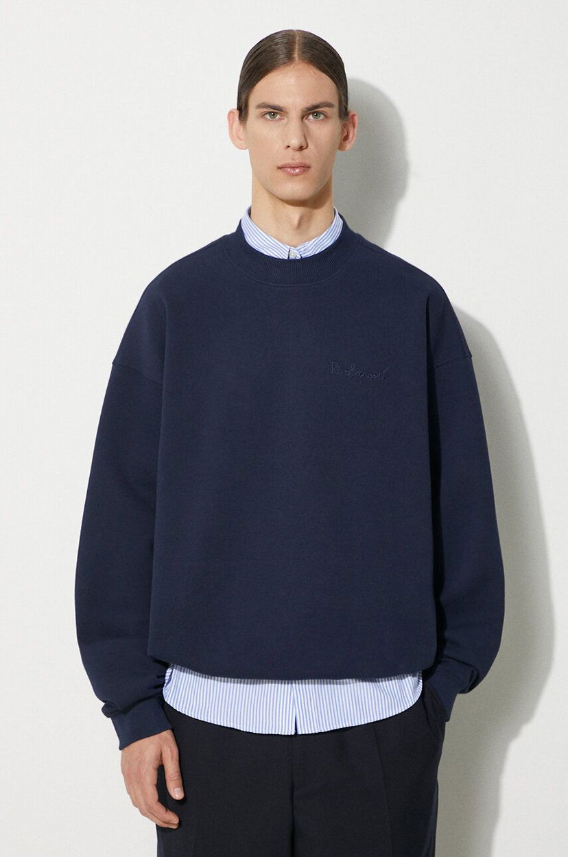Huppari Lacoste Lacoste Crewneck Sweatshirt Tummansininen | SH7470