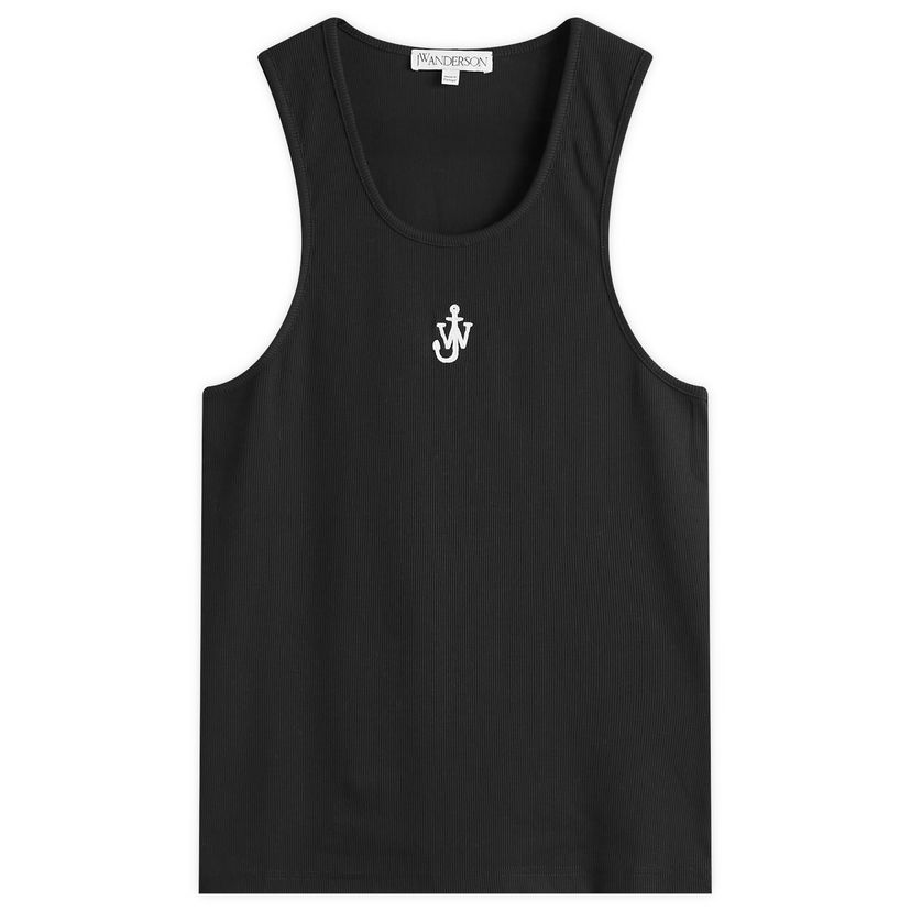 Tankkitoppi JW Anderson Rib Anchor Embroidery Vest Musta | JO0246-PG1512-999