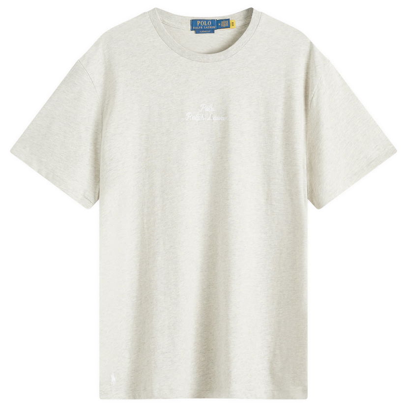 T-paita Polo by Ralph Lauren Ralph Lauren Classic Fit Embroidered Script Logo T-Shirt Harmaa | 710936585012