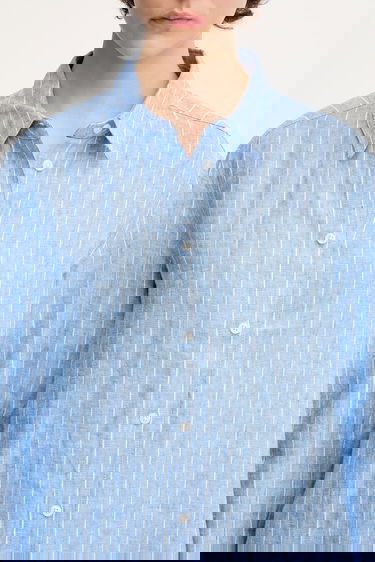 Paita Samsoe Samsoe Samsoe Samsoe SANOT Relaxed Linen Shirt Sininen | F25100015, 3