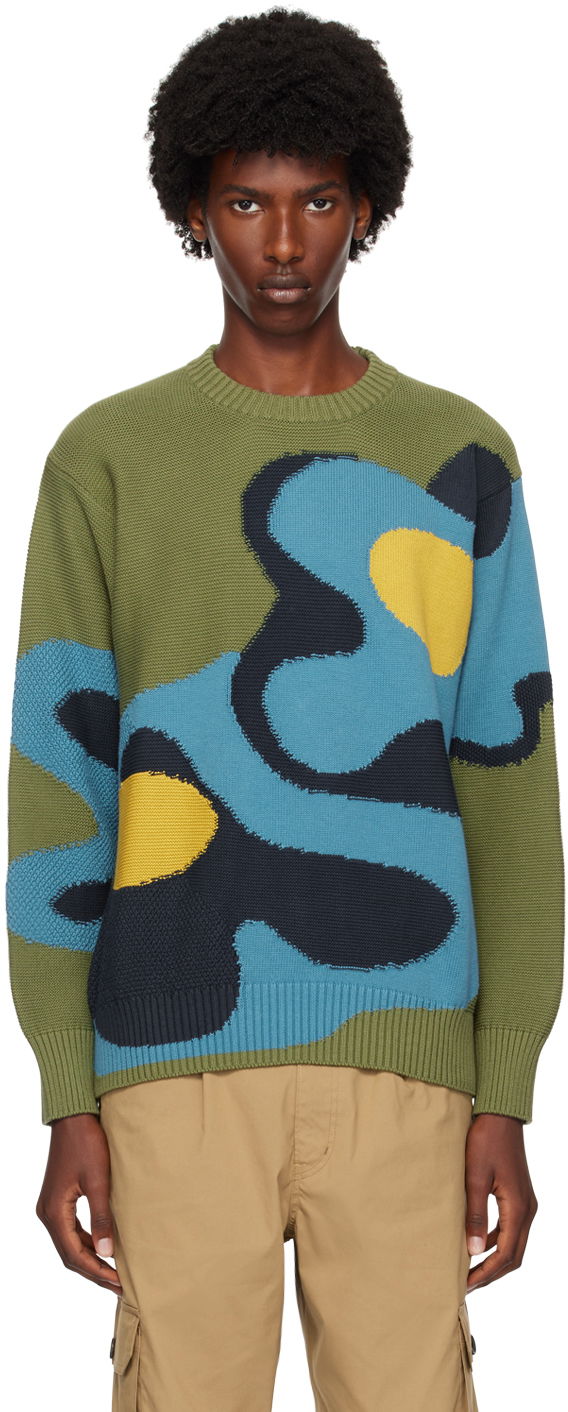 Villapaita Paul Smith PS Paul Smith Knitted Crewneck Sweater Vihreä | M2R-961Y-N22152-34