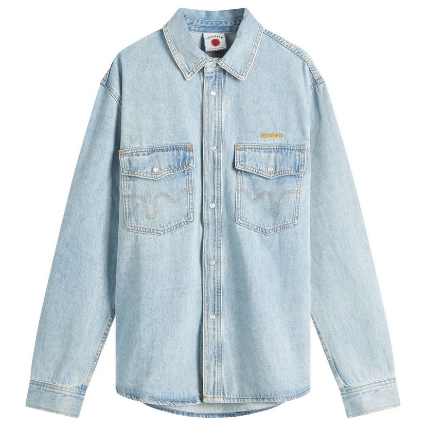 Paita BBC IceCream ICECREAM Chainstitch Denim Shirt, Size Large Sininen | ICD25105-BLU