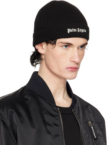 Pipo Palm Angels Classic Logo Beanie Musta | PMLC032C99FAB0011003, 1