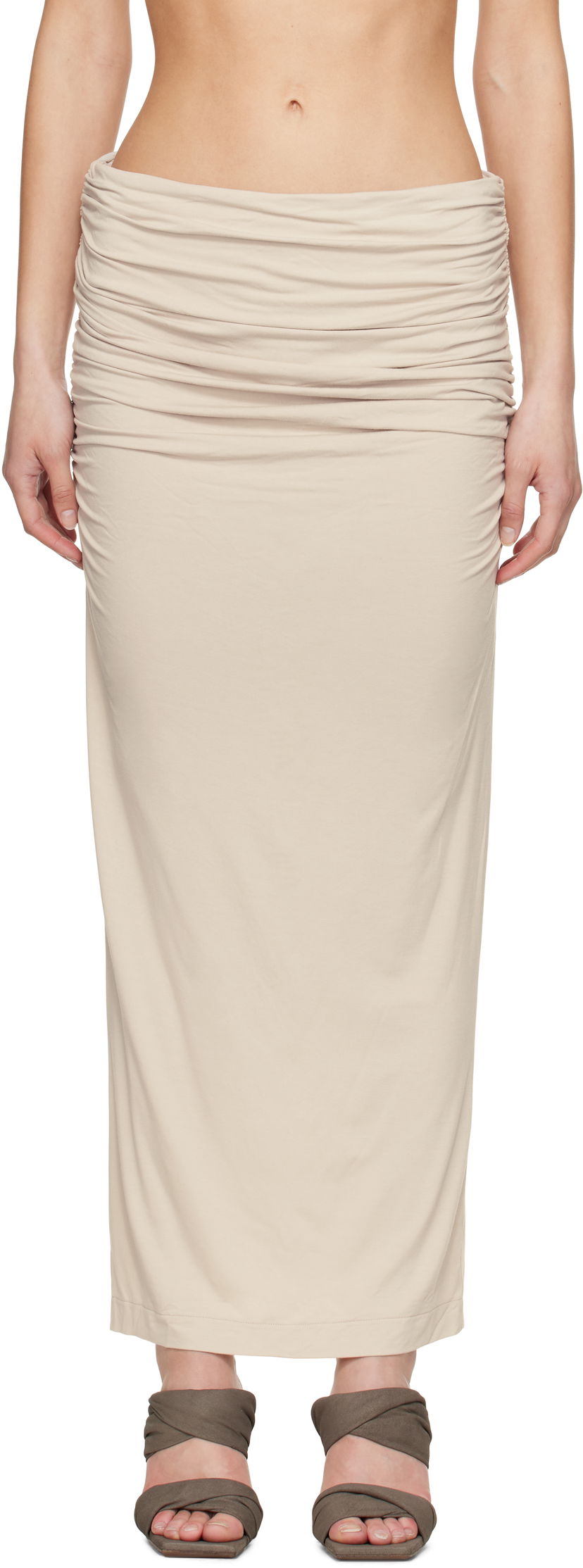 Hame Entire Studios Entire Studios Surge Maxi Skirt Beige | ESW-S25-7011-ST