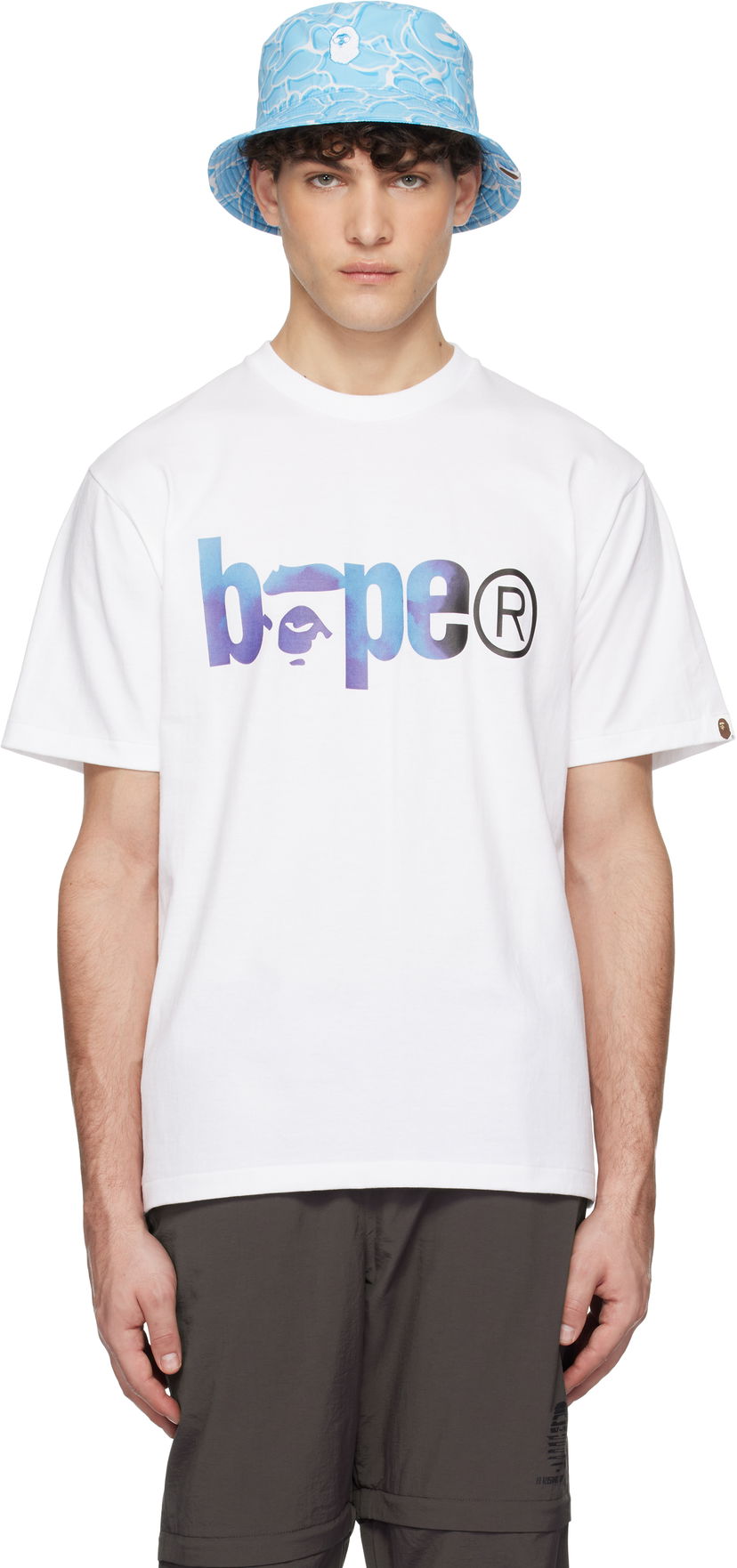 T-paita BAPE Tie Dye Logo T-shirt Valkoinen | 001TEK801034M