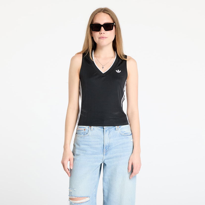 Tankkitoppi adidas Originals Originals V-Neck Tank Top Musta | KD2279