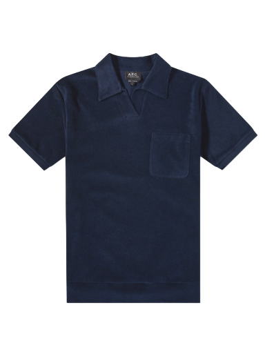Poolopaita A.P.C. Agustino Sponge Fleece Polo Shirt Tummansininen | COEWT-H26072-IAK
