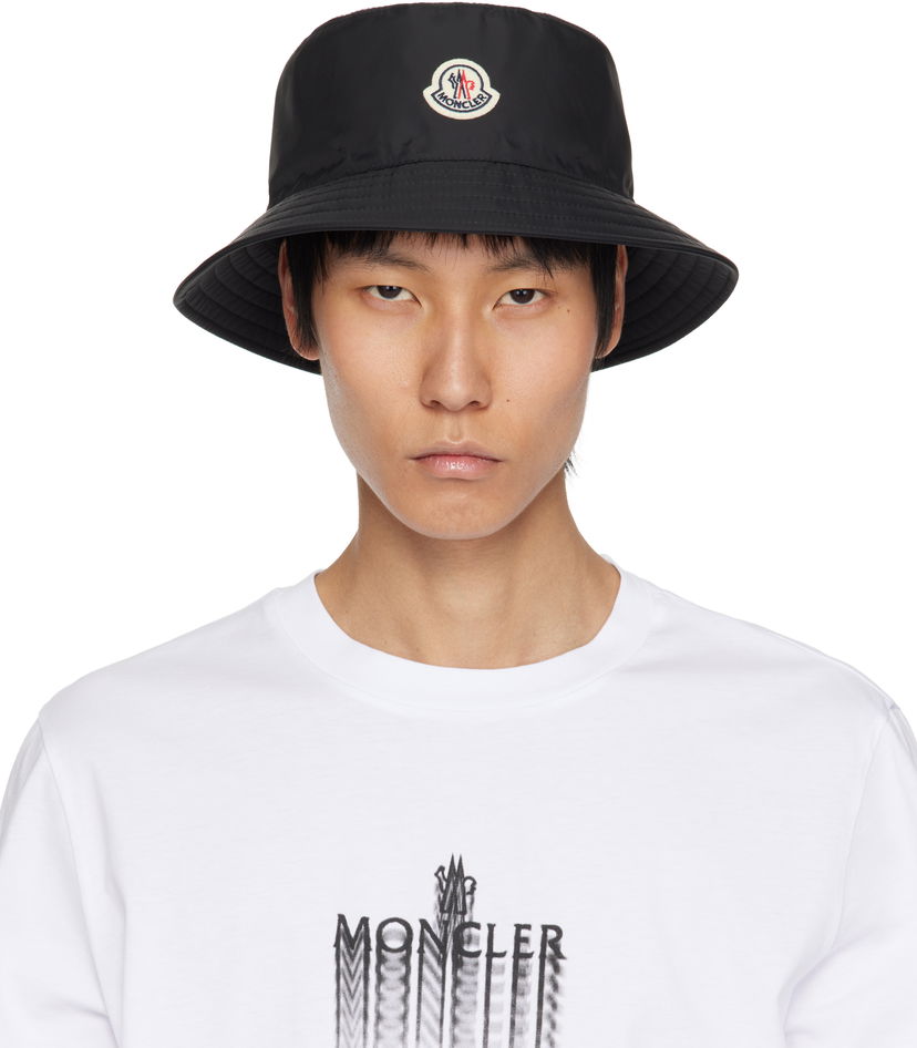 Hattu Moncler Moncler Water-Repellent Bucket Hat Musta | K10913B0006368352
