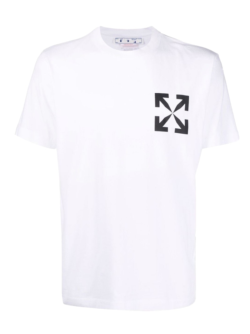 T-paita Off-White Arrows Print T-Shirt White/Black Valkoinen | OMAA027C99JER0020110