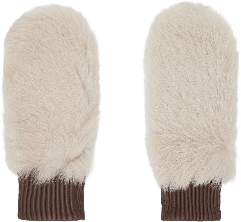 Käsineet Tiger of Sweden Leather Gloves Beige | T69543018