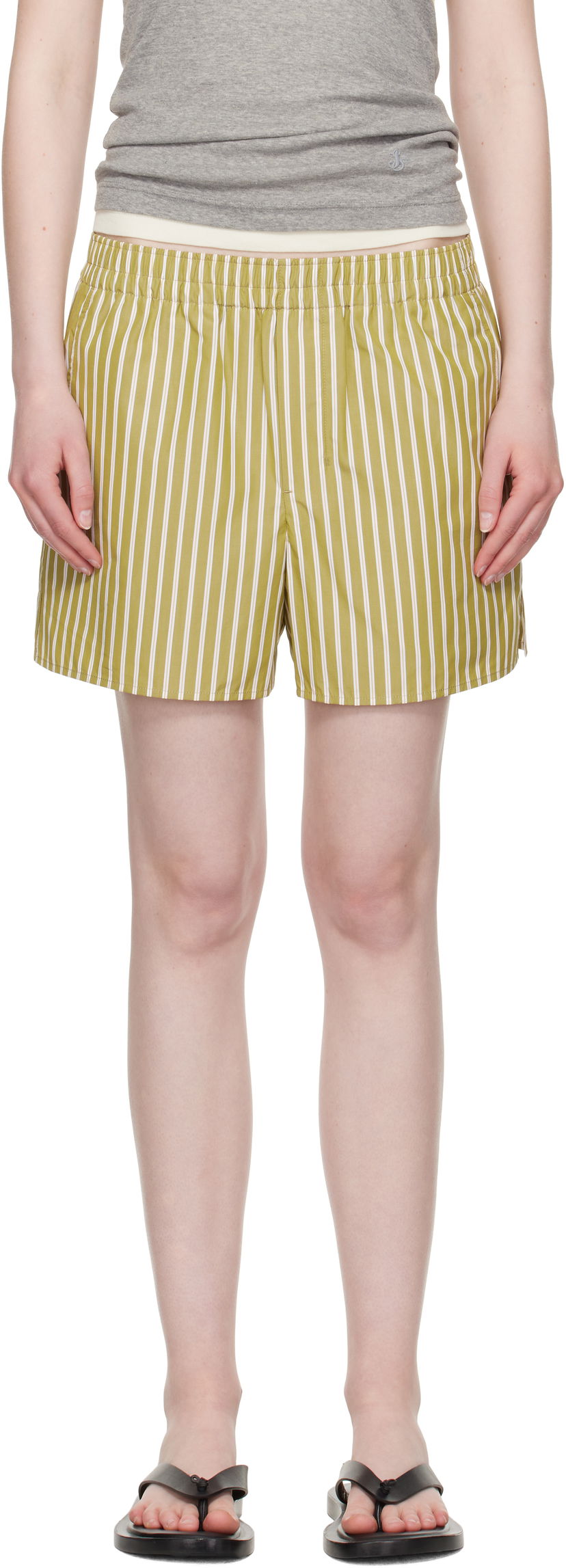 Shortsit AMI AMI Paris Elasticated Shorts Keltainen | USO117.CO0108