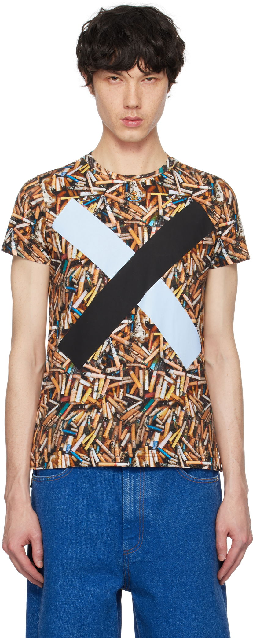 T-paita Vivienne Westwood Vivienne Westwood Cigarette Print T-Shirt Monivärinen | 3G01001G-J006E-
